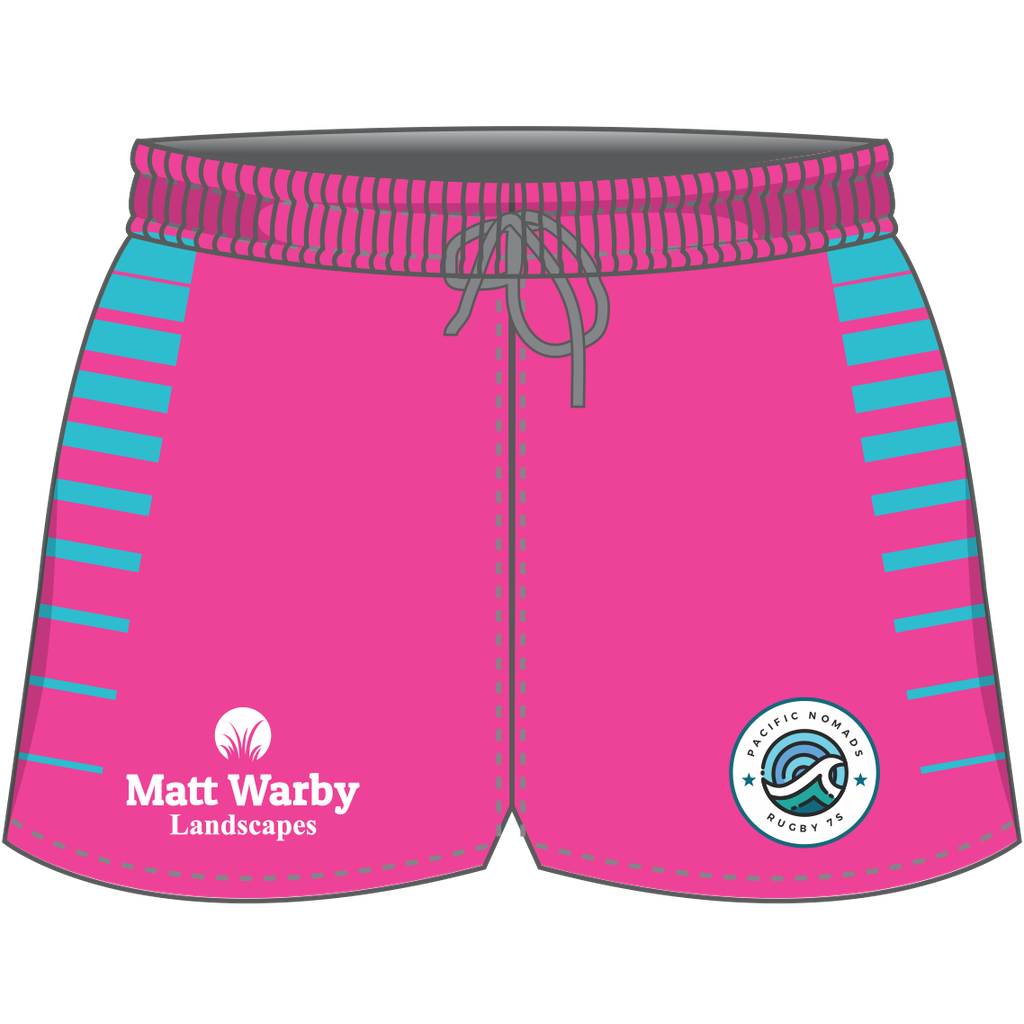 Pacific Nomads Girls Pink Rugby Shorts 